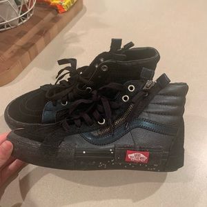 Leather skating van sneakers